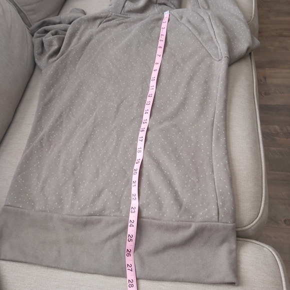 Mazine women's taupe tan green hoodie hooded sweatshirt zip up polkadots - Picture 11 of 16